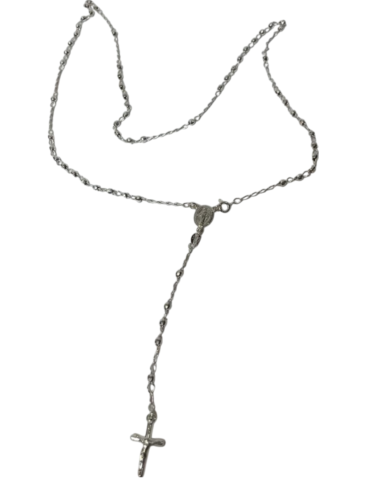 Rosario de la medalla de la Milagrosa en plata