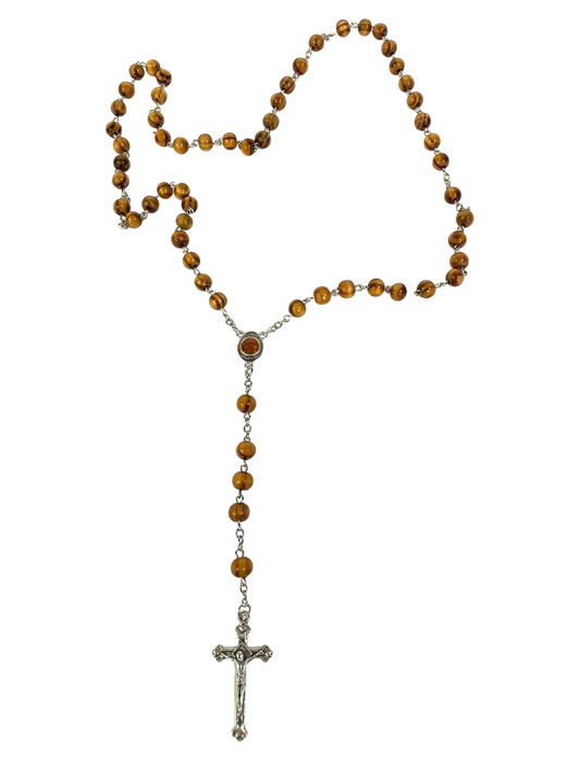 Rosario de madera olivo