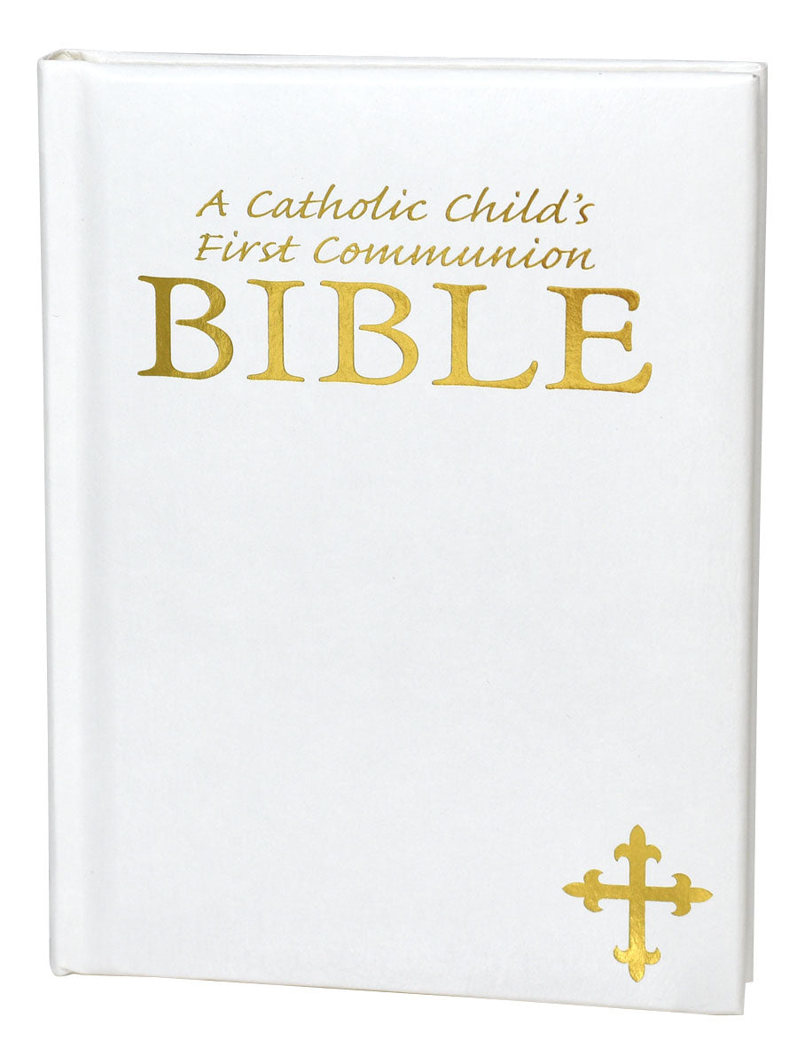 A Catholic Child's First Communion Bible - White