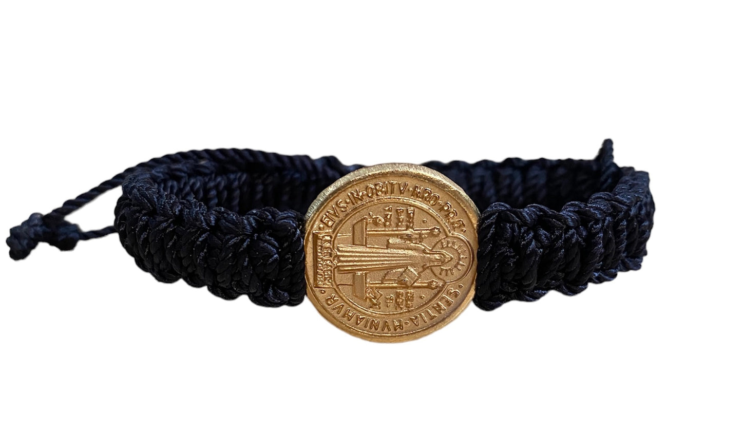 Pulseras de hilo/Medalla mediana San Benito