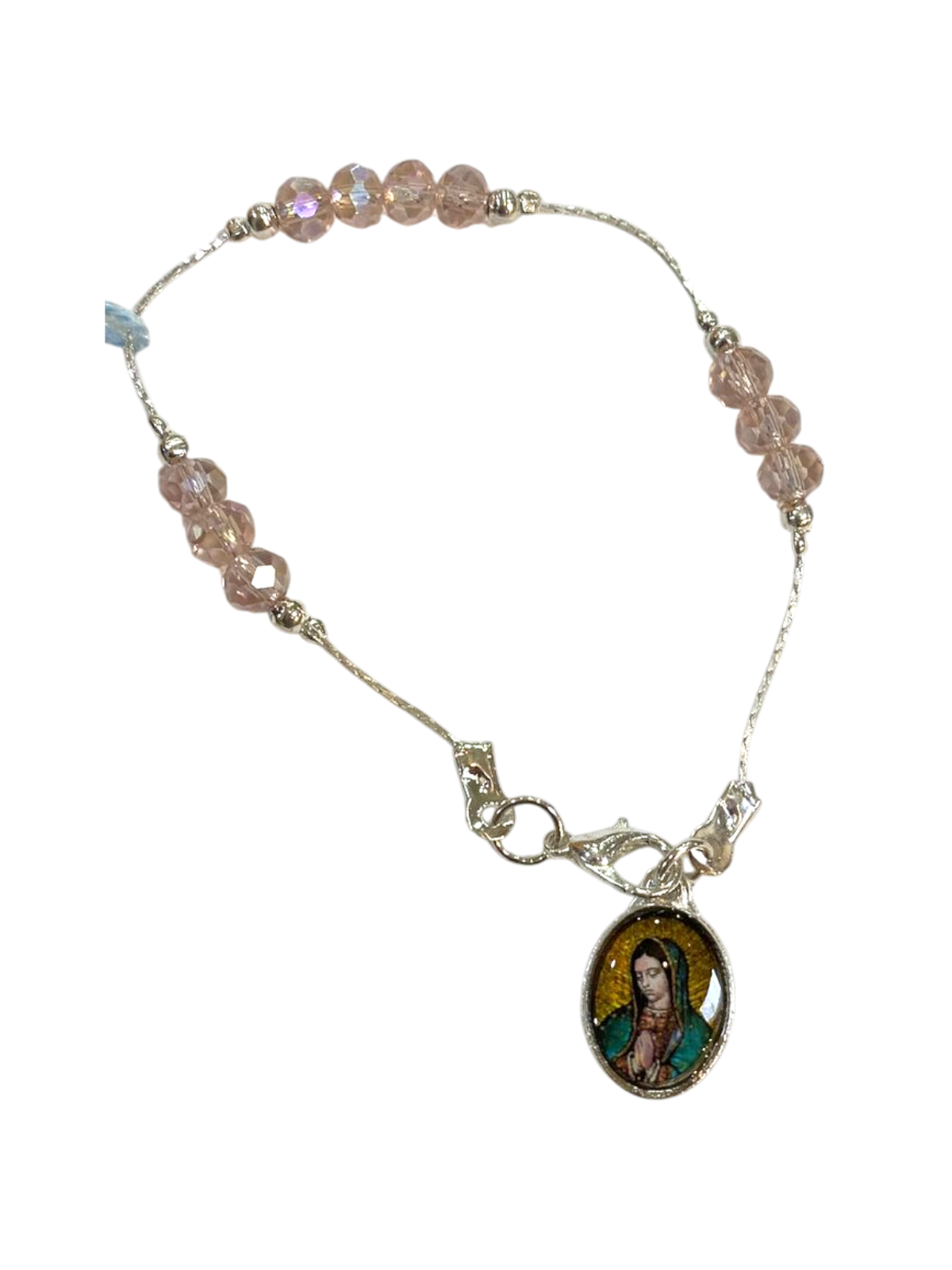Pulsera Virgen de Guadalupe plateada