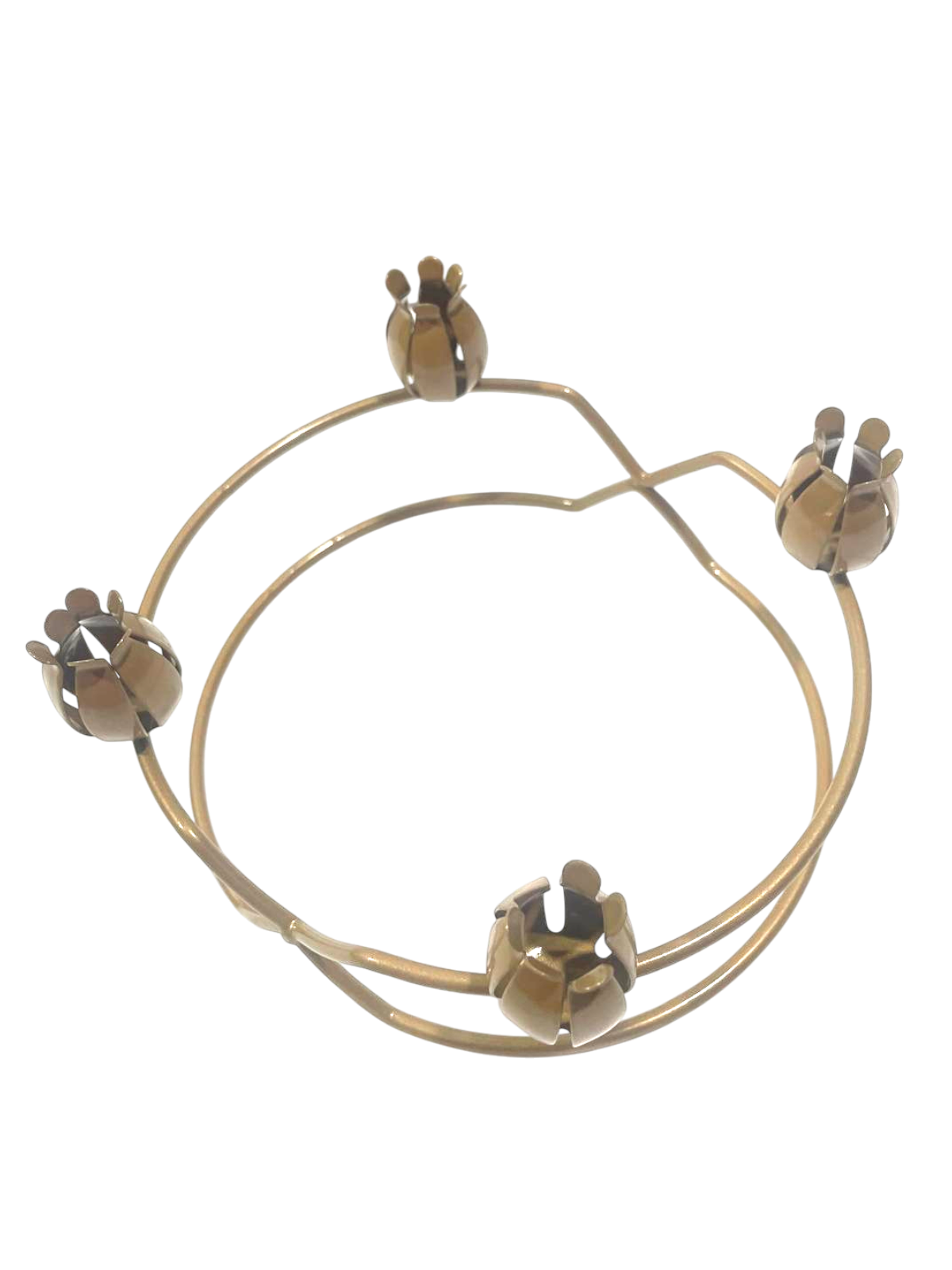 Base dorada para velas de adviento