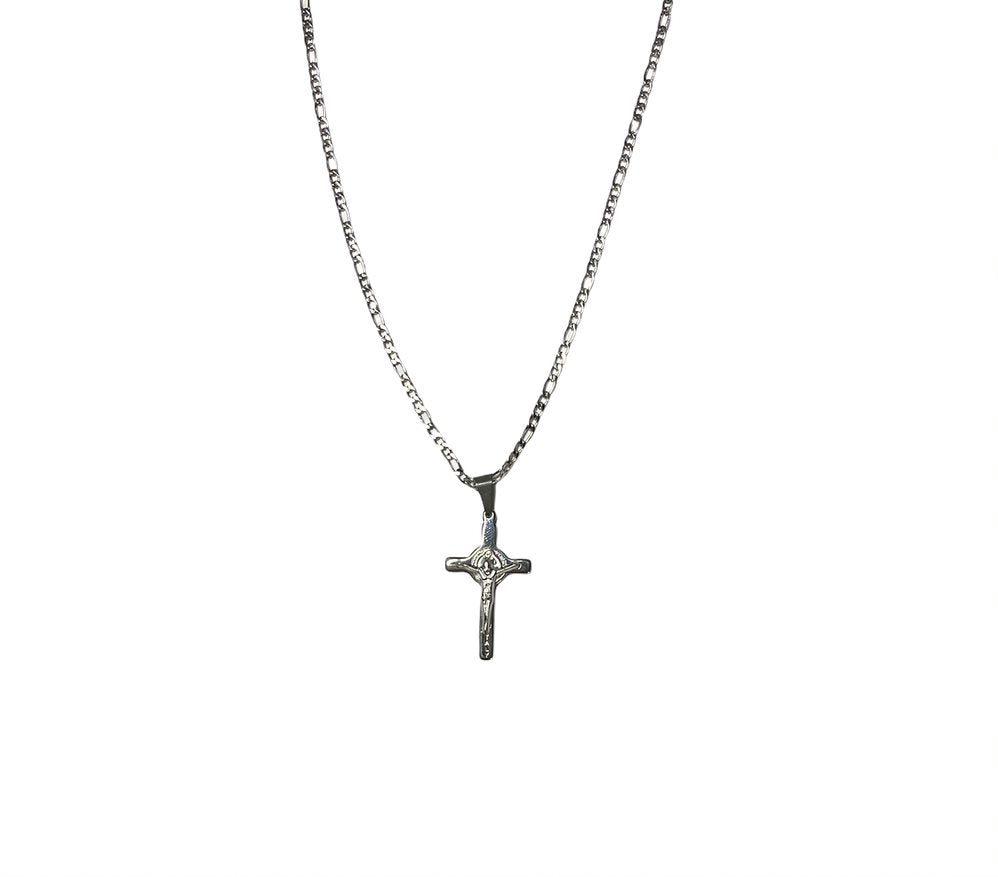 En Santa María del Monte, tienda católica,nuestra meta es evangelizar y nuestros productos nos ayudan a hacerlo, por eso te ofrecemos siempre lo mejor,como este "Crucifijo de acero inoxidable con la medalla de San Benito" símbolo de amor puro, de sacrificio y de entrega y la medalla de San Benito es una medalla sacramental cristiana a esta se le atribuye el poder de alejar las tentaciones y espíritus del mal.Adquiérelo y ayúdanos a llevar el mensaje de Cristo.¡Se parte de nuestra Misión!