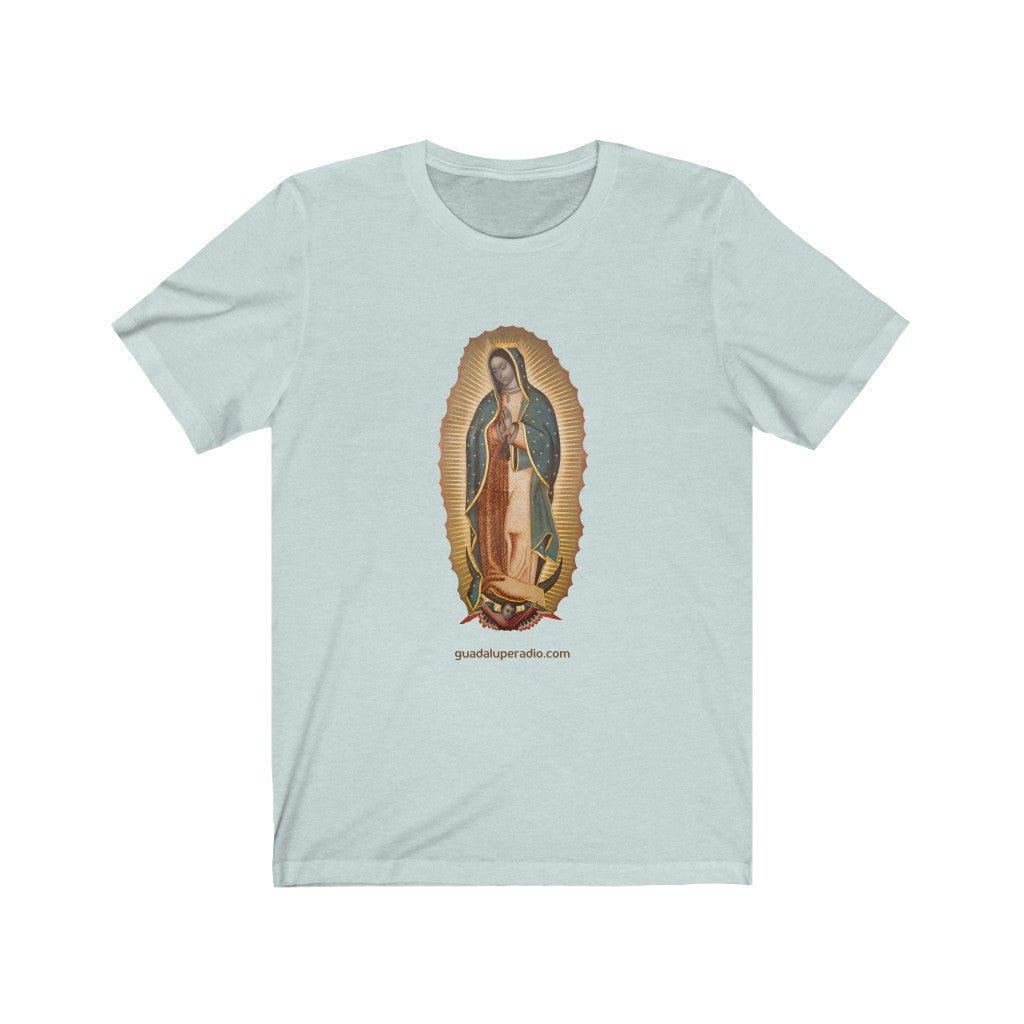 Camiseta con la Virgen de Guadalupe- colores pasteles