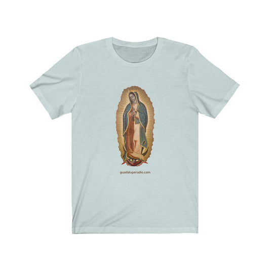 Camiseta con la Virgen de Guadalupe- colores pasteles