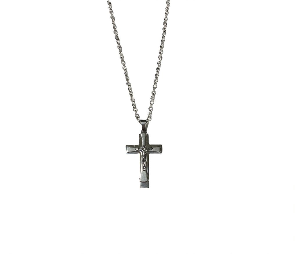 Crucifijo de Acero Inoxidable