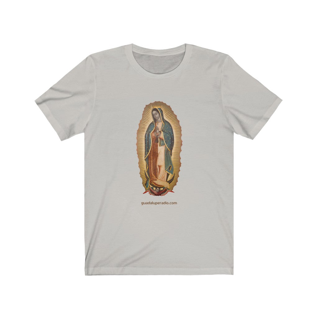 Camiseta con la Virgen de Guadalupe- colores pasteles