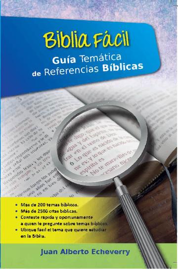En Santa Maria del Monte, tienda católica,nuestra meta es evangelizar y nuestros productos nos ayudan a hacerlo, por eso te presentamos este libro: " Biblia fácil" que es una guía de referencias bíblicas agrupadas por temas ,para poder ubicar rápida y fácilmente en la Biblia,el tema que se desee.Disfrútalo y ayúdanos a llevar el mensaje de Cristo. Se parte de nuestra Misión! ¡Nuestros productos hablan por sí solos!