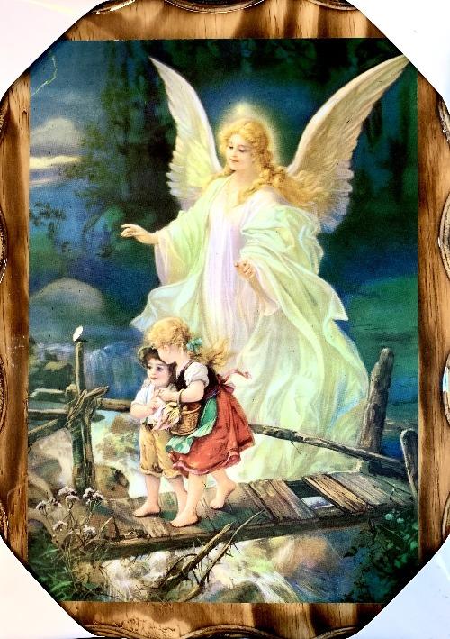 Cuadro liso de Angel de la Guarda 8 x 10
