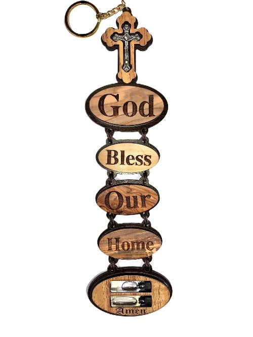 Cross:Dios bendiga nuestro hogar/ God Bless our home/ Large