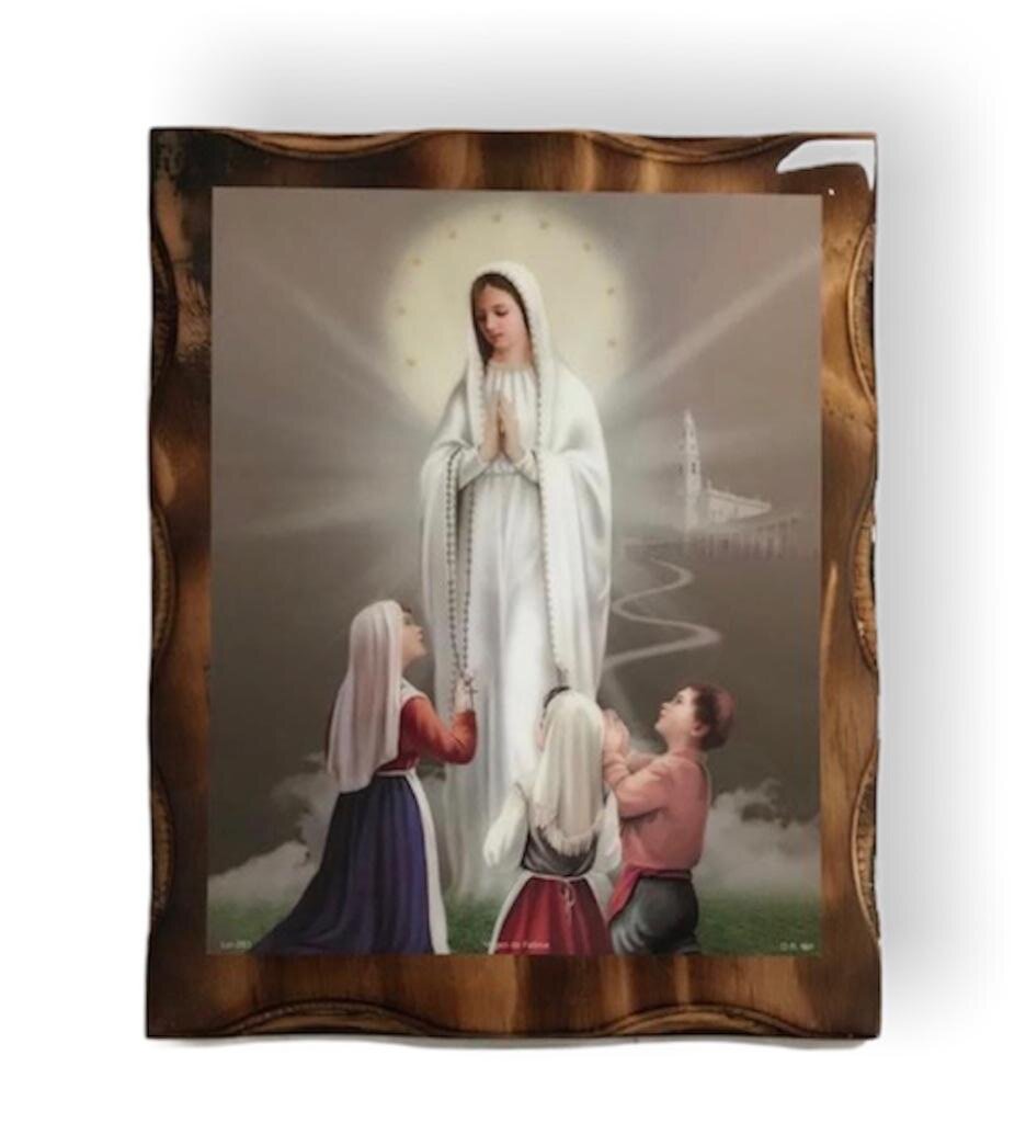 Cuadro liso Virgen de Fátima 12 x 9 1/2 inches