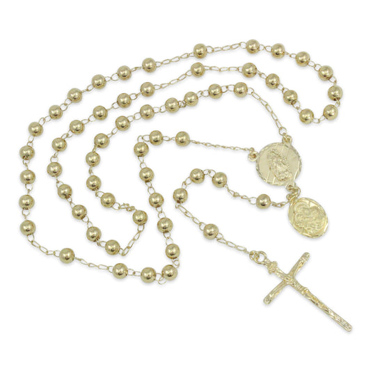En Santa Maria del Monte tienda católica nuestra meta es evangelizar y nuestros productos nos ayudan a hacerlo, por eso te presentamos este rosario en chapa de oro de San José y Virgen de Guadalupe en nuestra sección de Joyería. Disfrútalo y ayúdanos a  llevar el mensaje de Cristo.     Nuestros productos hablan por sí solos