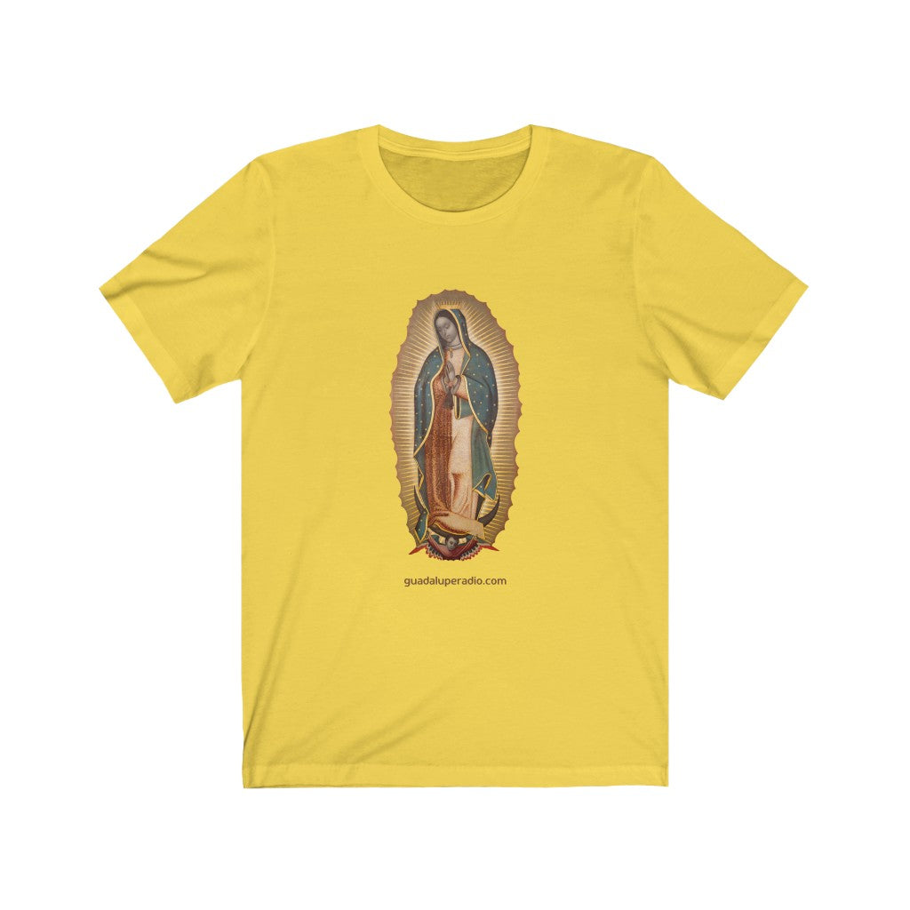 Camiseta con la Virgen de Guadalupe- colores pasteles