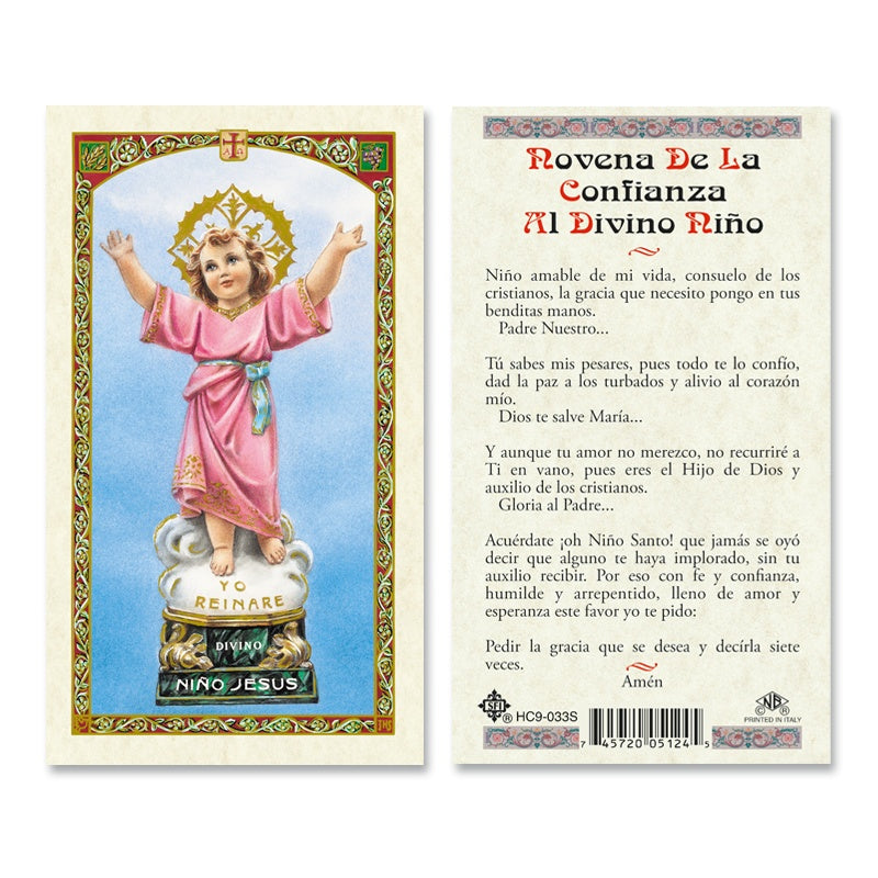 En Santa Maria del Monte nuestra meta es evangelizar y nuestros productos nos ayudan a hacerlo, por eso te presentamos esta estampita del Divino Niño en nuestra sección de oraciones, novenas y devociones. Disfrútala y ayúdanos a llevar el mensaje de Cristo.