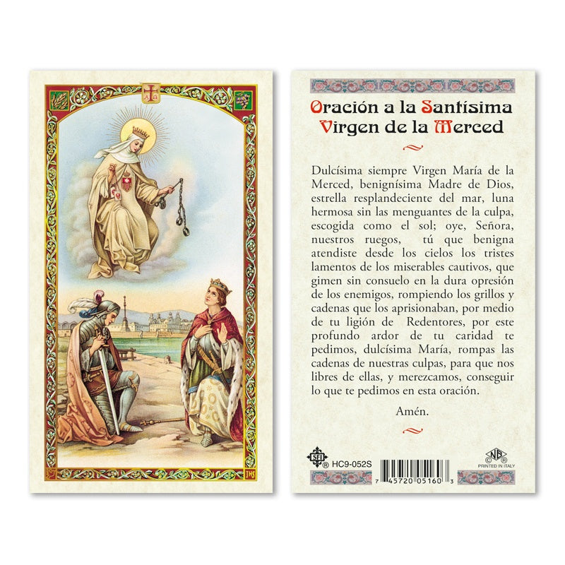 En Santa Maria del Monte nuestra meta es evangelizar y nuestros productos nos ayudan a hacerlo, por eso te presentamos esta estampita de la Virgen de la Merced en nuestra sección de oraciones, novenas y devociones. Disfrútala y ayúdanos a llevar el mensaje de Cristo.