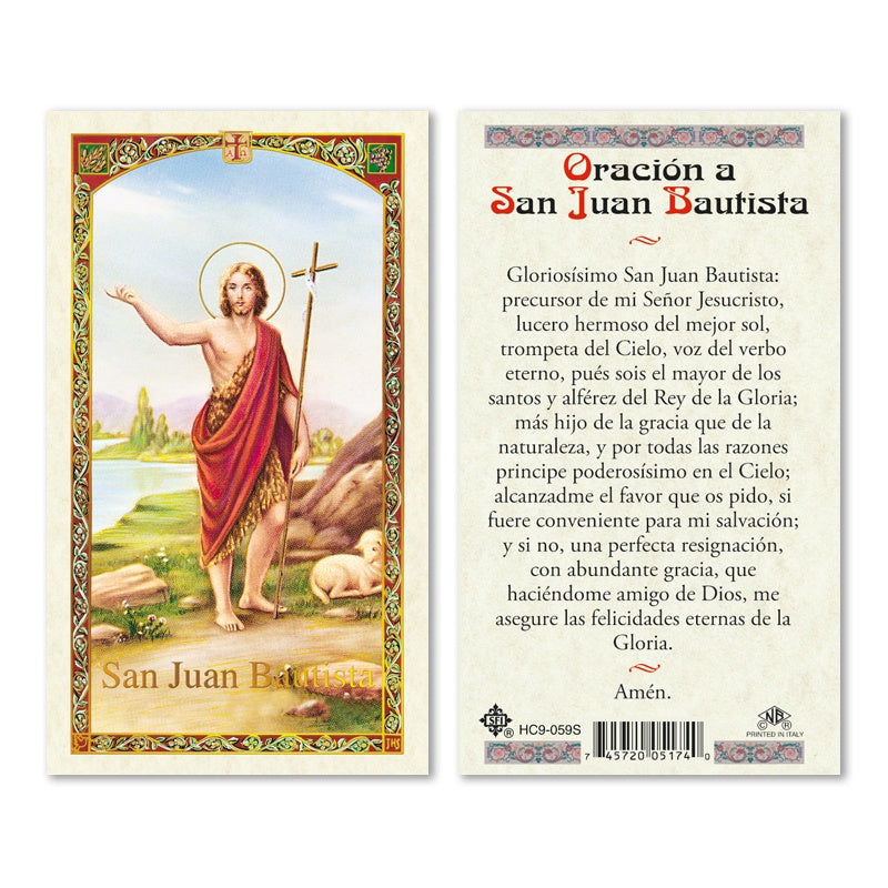 En Santa Maria del Monte nuestra meta es evangelizar y nuestros productos nos ayudan a hacerlo, por eso te presentamos esta estampita de San Juan Bautista en nuestra sección de oraciones, novenas y devociones. Disfrútala y ayúdanos a llevar el mensaje de Cristo.
