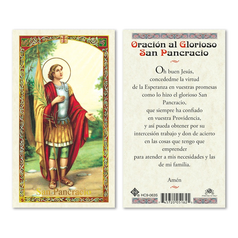En Santa Maria del Monte nuestra meta es evangelizar y nuestros productos nos ayudan a hacerlo, por eso te presentamos esta estampita de San Pancracio en nuestra sección  de oraciones, novenas y devociones. Disfrútala y ayúdanos a  llevar el mensaje de Cristo.