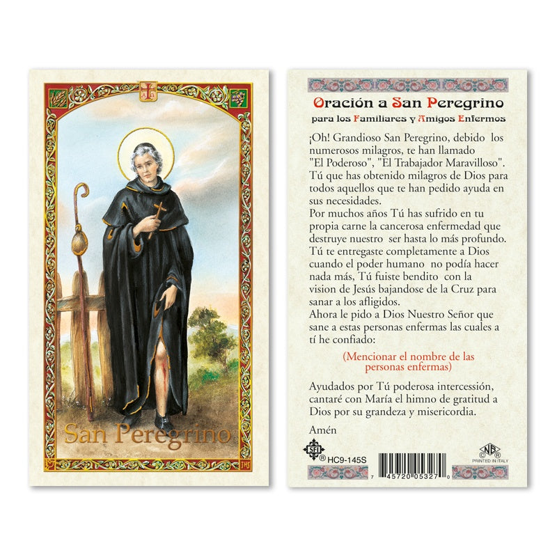 En Santa Maria del Monte, librería Católica nuestra meta es evangelizar y nuestros productos nos ayudan a hacerlo, por eso te presentamos esta estampita de San Peregrino en nuestra sección de oraciones, novenas y devociones. Disfrútala y ayúdanos a llevar el mensaje de Cristo. Nuestros productos hablan por sí solos