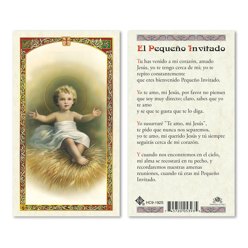 En Santa Maria del Monte tienda Católica nuestra meta es evangelizar y nuestros productos nos ayudan a hacerlo, por eso te presentamos esta estampita del Niño Jesús en nuestra sección de oraciones, novenas y devociones. Disfrútala y ayúdanos a llevar el mens