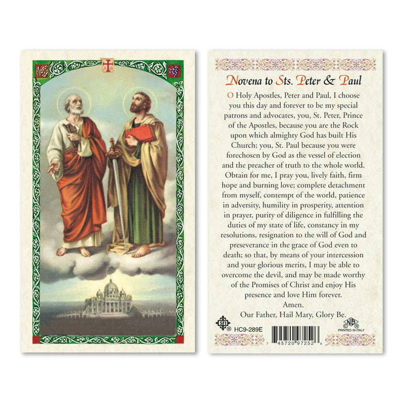 En Santa Maria del Monte nuestra meta es evangelizar y nuestros productos nos ayudan a hacerlo, por eso te presentamos esta estampita de Sts Peter y Paul en nuestra sección de oraciones, novenas y devociones. Disfrútala y ayúdanos a llevar el mensaje de Cristo.