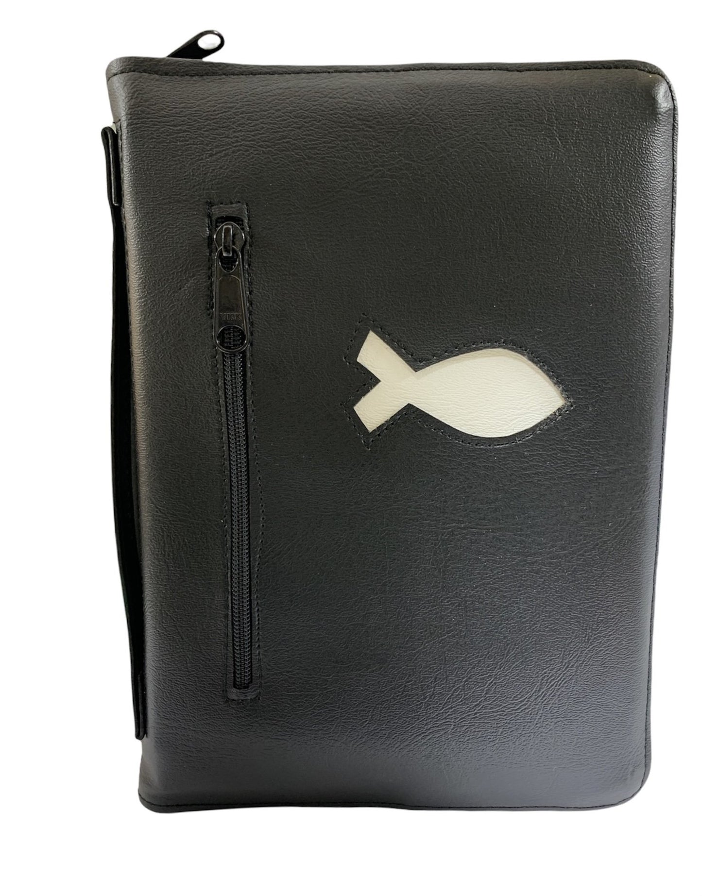 En Santa Maria del Monte, tienda católica, nuestra meta es evangelizar y nuestros productos nos ayudan a hacerlo y la mejor manera para cuidar nuestra Biblia grande es con la funda de vinyl, que cuenta con asa y cierre para otorgarle una mayor protección y puedas llevarla a todos lados siempre segura y fácil..Disfrútalo y ayúdanos a llevar el mensaje de Cristo.Se parte de Nuestra Misión! ¡Nuestros productos hablan por sí solos!