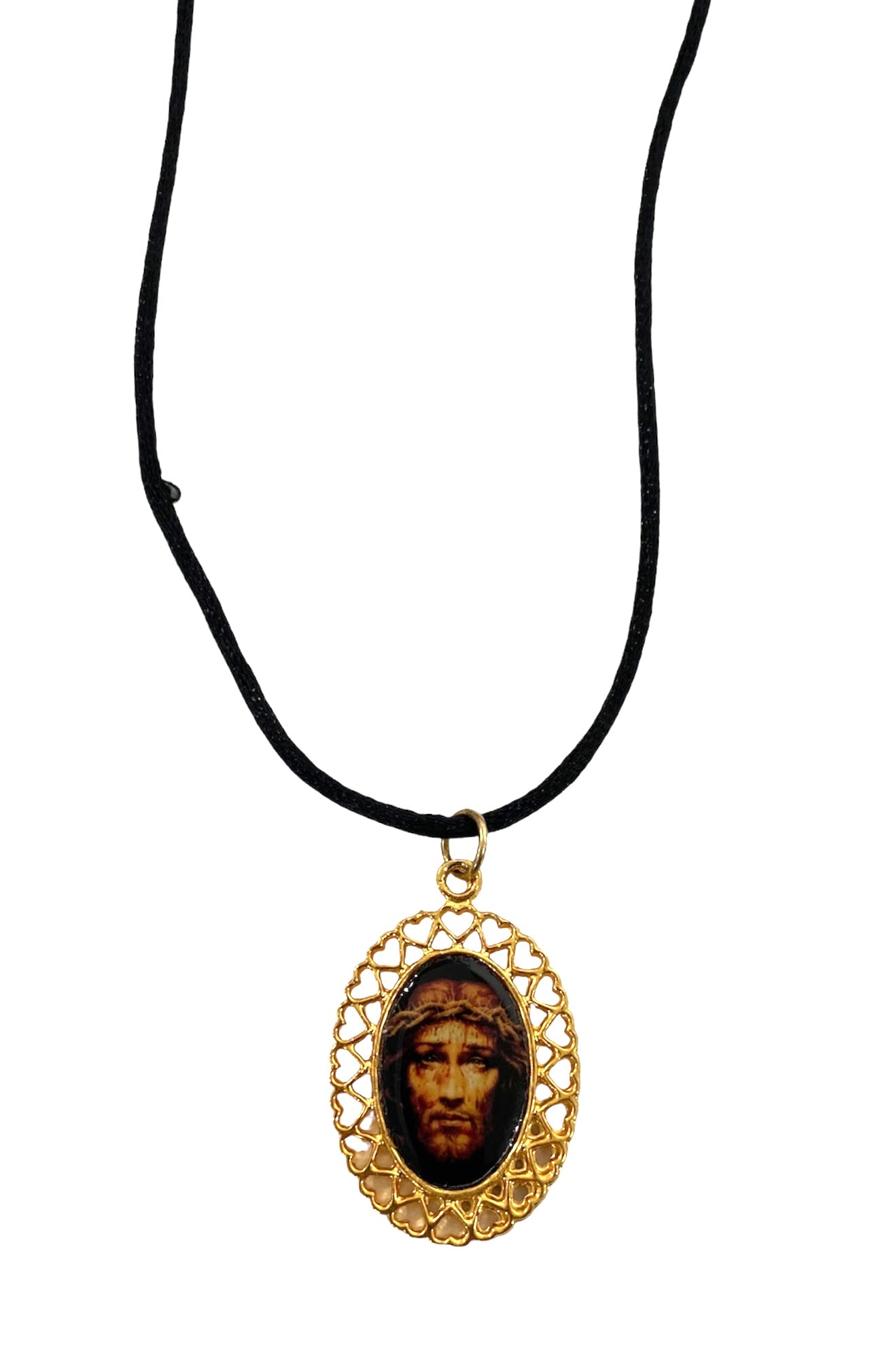 Medalla rostro de Cristo con hilo