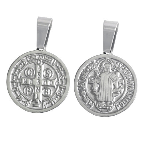 Medalla de San Benito en acero
