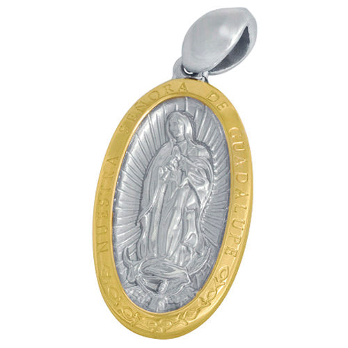 Medalla de Virgen de Guadalupe en acero
