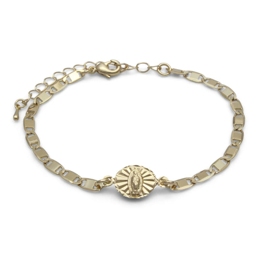 Pulsera de la Virgen de Guadalupe en chapa de oro