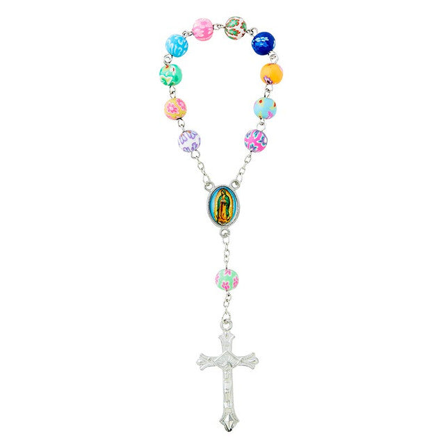 Decenario de cristal para carro-Virgen de Guadalupe
