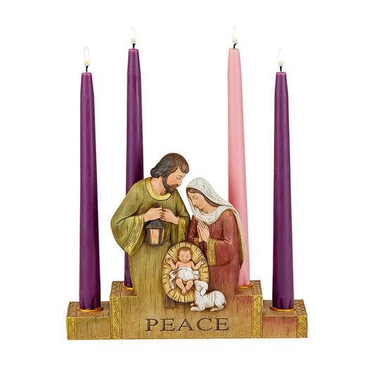Base para velas de adviento de la Sagrada familia