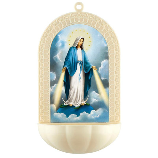 Fuente para agua bendita de la medalla milagrosa