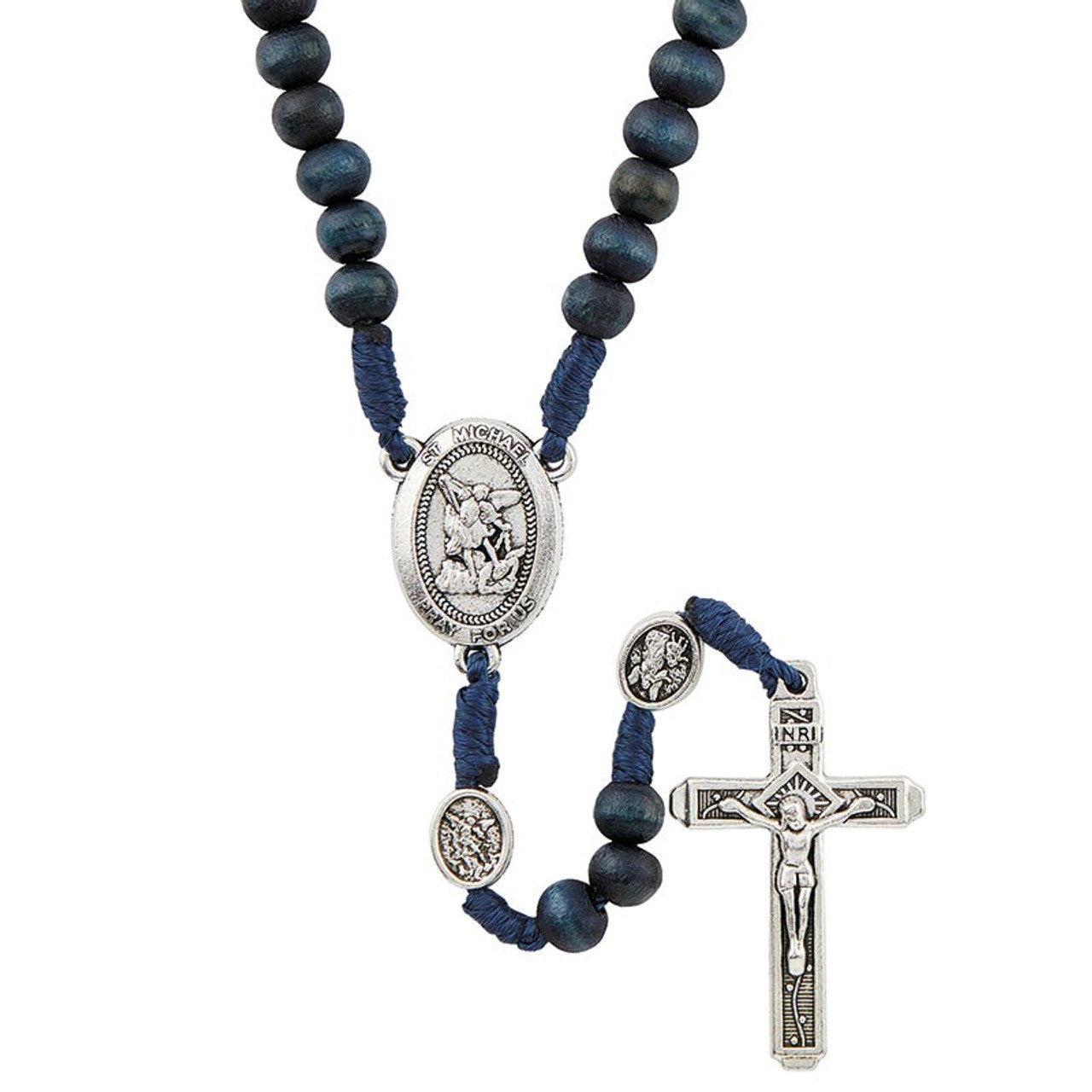 Rosario de San Miguel arcángel azul