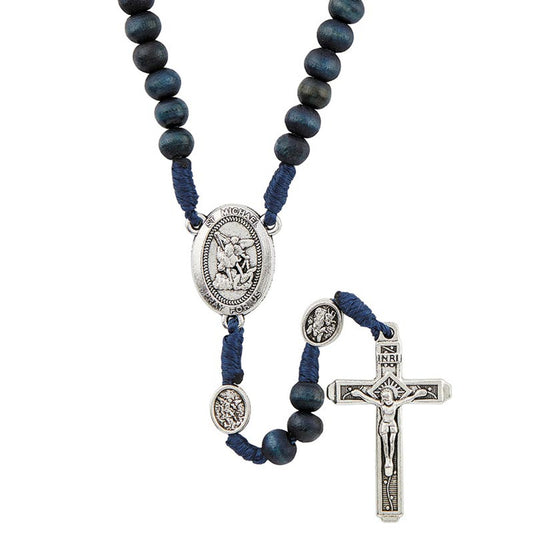 Rosario de San Miguel arcángel azul