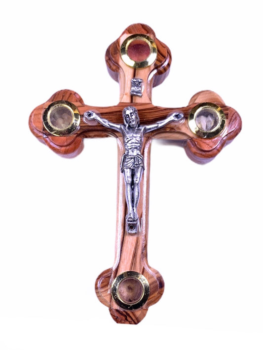 Crucifijo Ortodoxo con cuatro elementos 16 Cms
