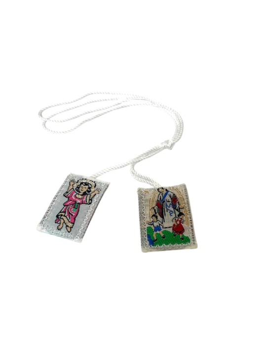 Escapulario Divino niño Jesús y Angel de la guarda