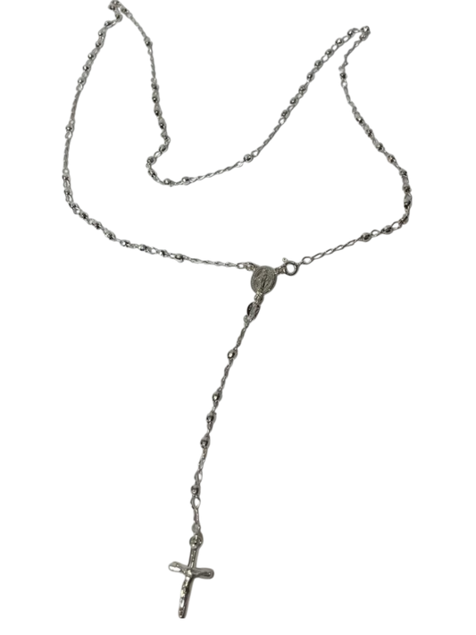 Rosario de la medalla de la Milagrosa en plata