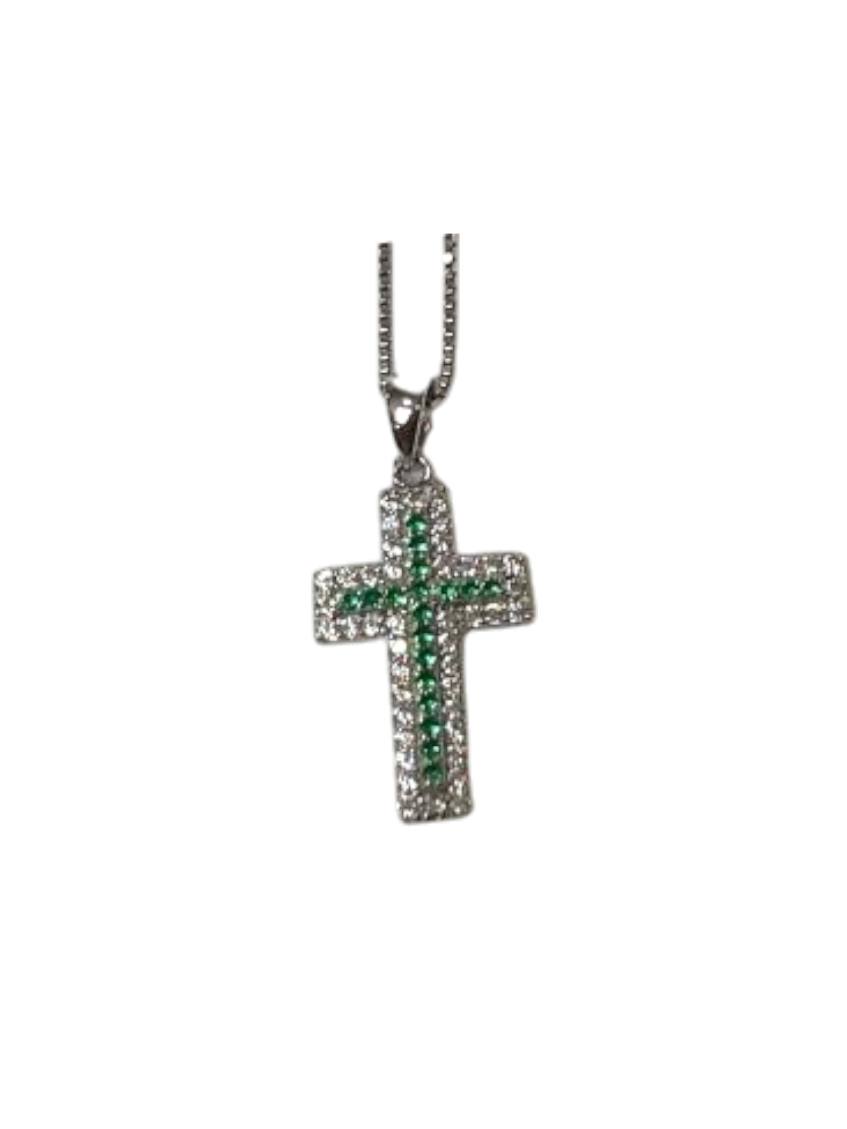 Crucifijo de Plata con zirconia