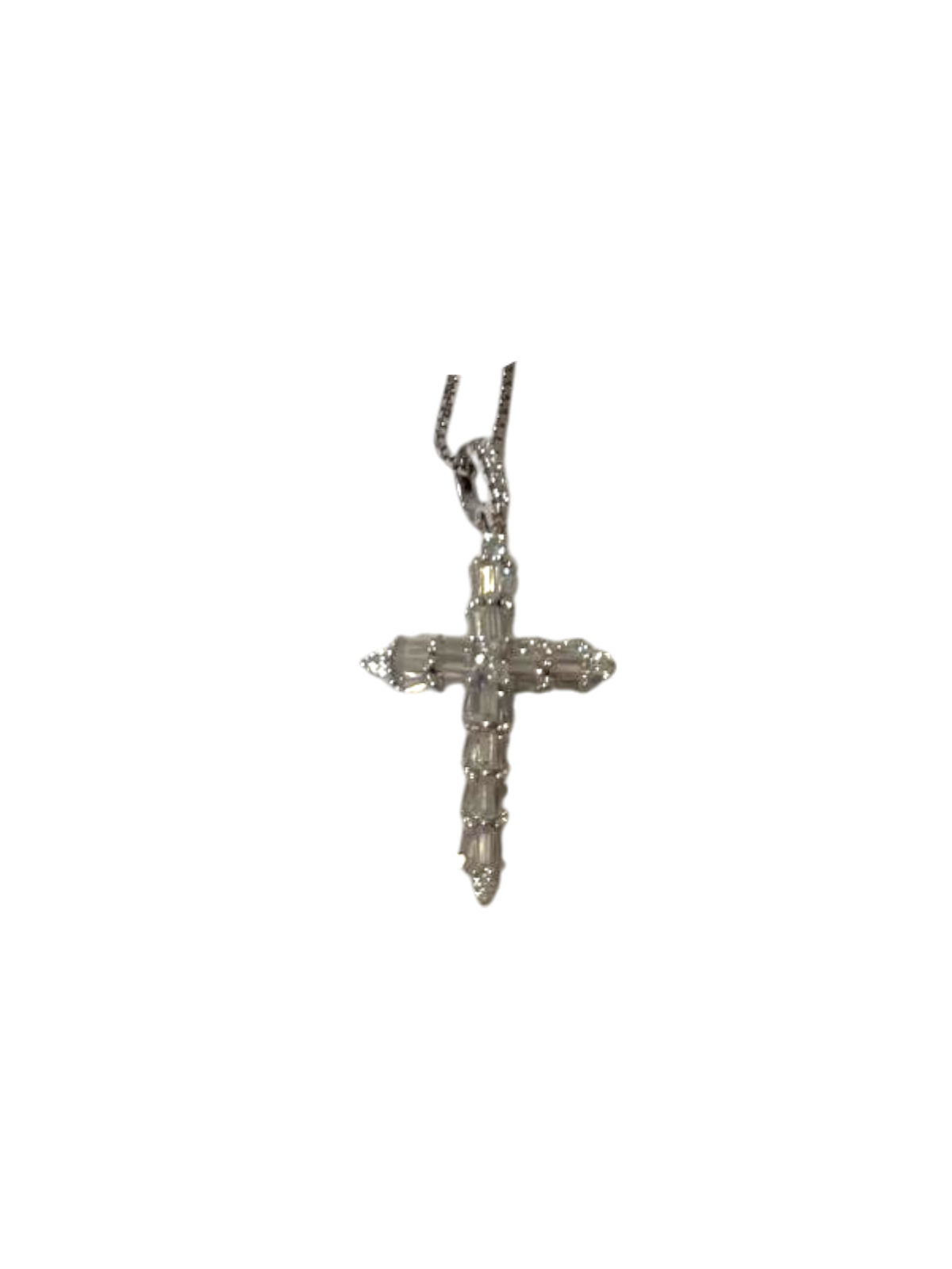 Crucifijo de Plata con zirconia