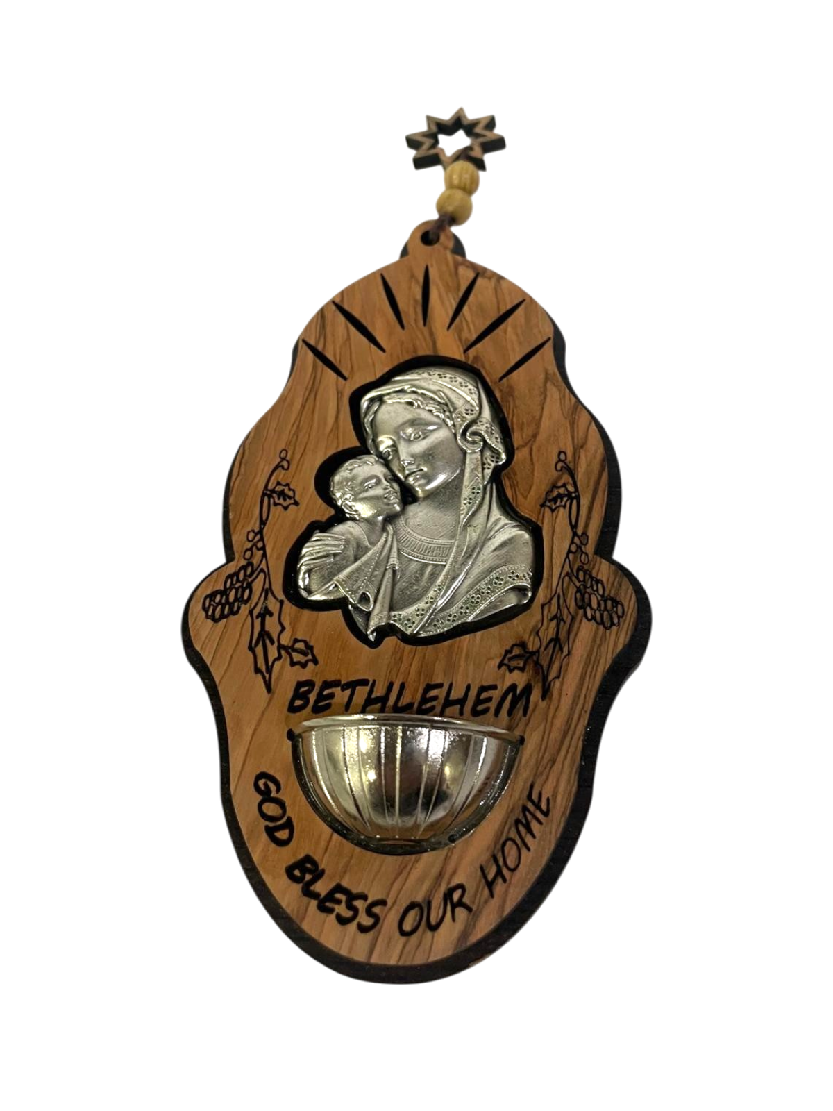 Fuente para agua bendita/Holy water fountain María con el niño Jesús
