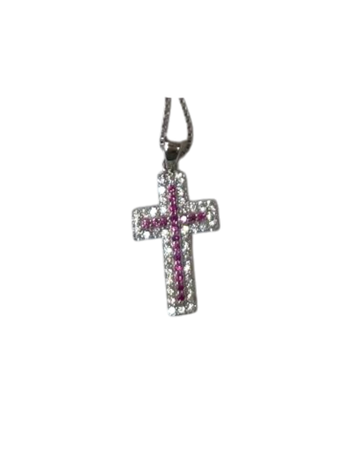 Crucifijo de Plata con zirconia