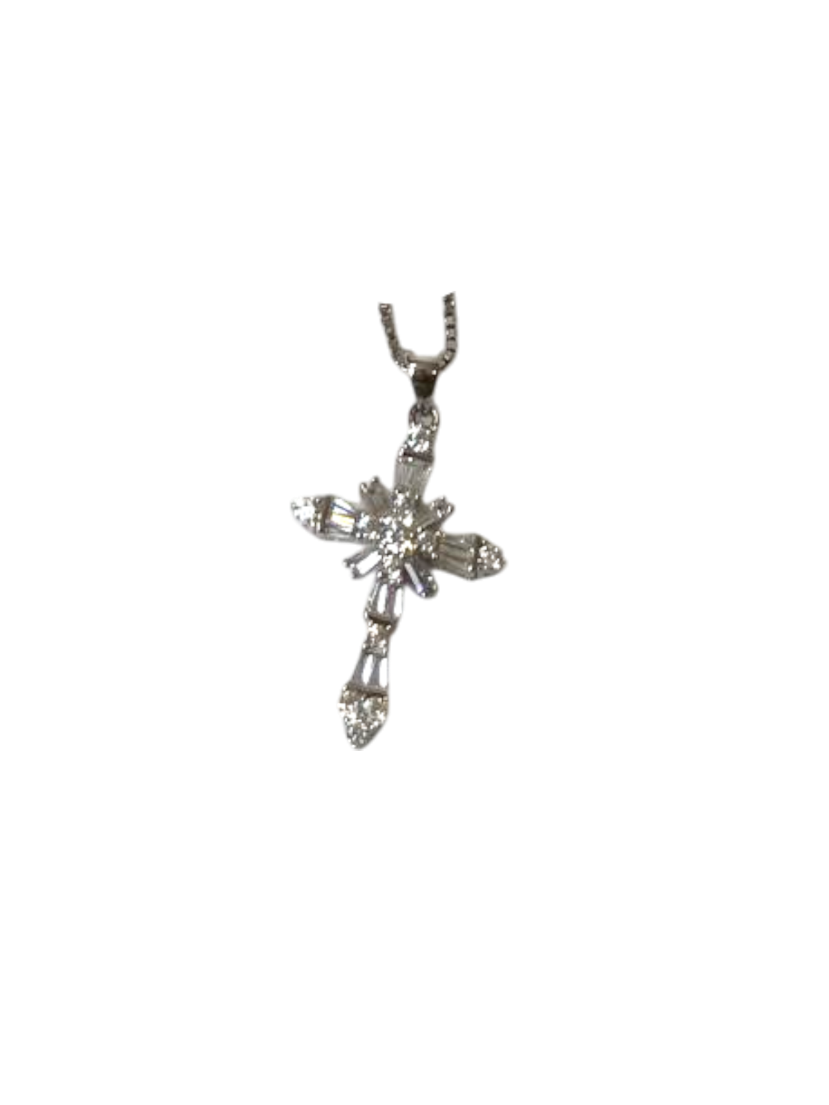 Crucifijo de Plata con zirconia