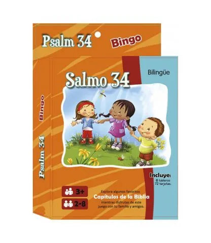 Juego/Game: Bingo Salmo 34 - Bilingue for children - Prats Productions