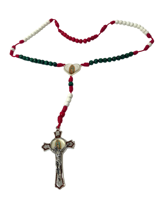 Rosario de madera de la Virgen de Guadalupe