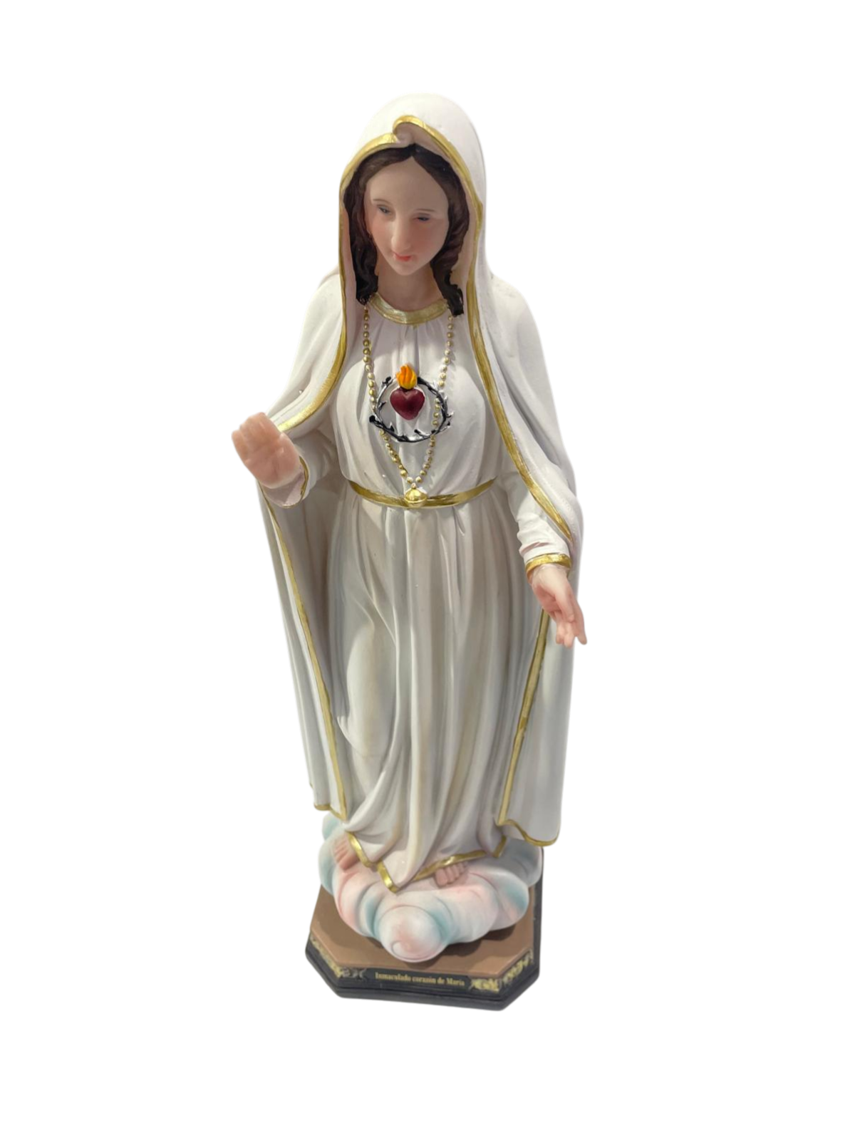 Cerámica Inmaculado Corazón de María blanca