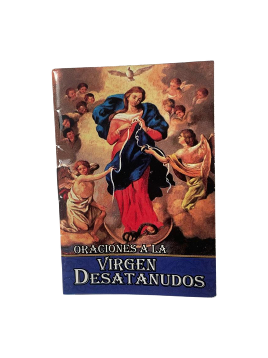 Mini libro oraciones a la Virgen Desatanudos