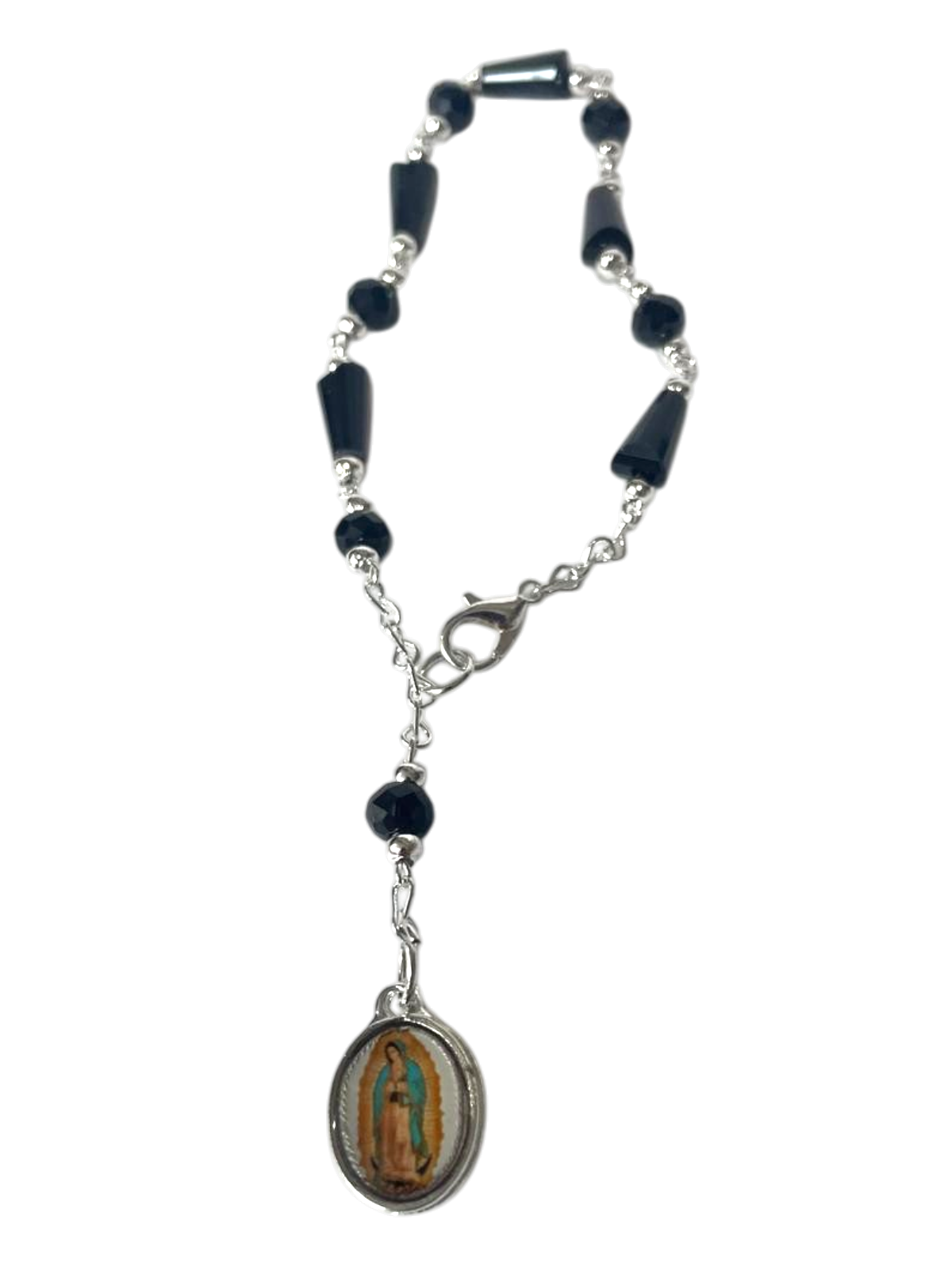Pulsera de la Virgen de Guadalupe negra