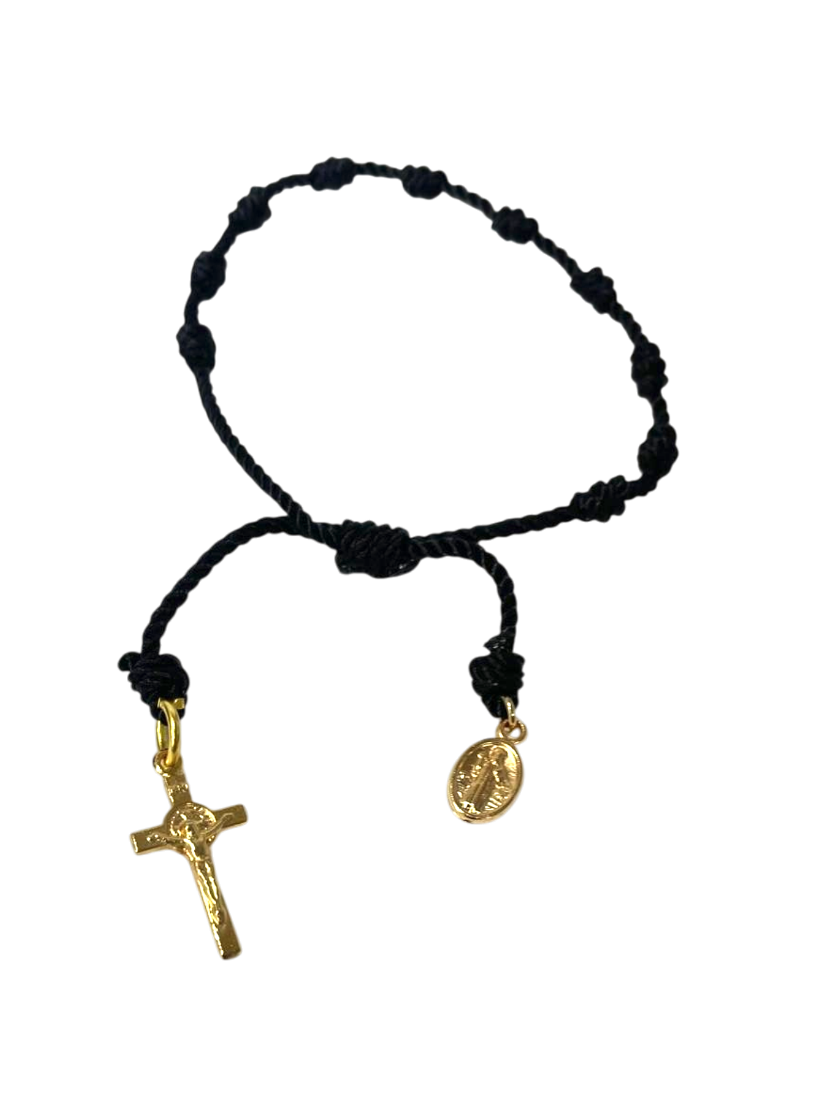 Pulsera de rosario con medalla