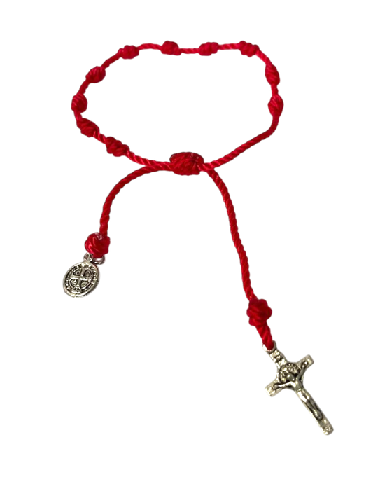 Pulsera de rosario con medalla
