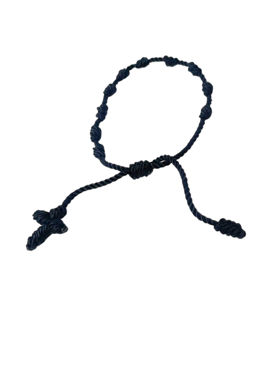 Pulsera rosario con cruz